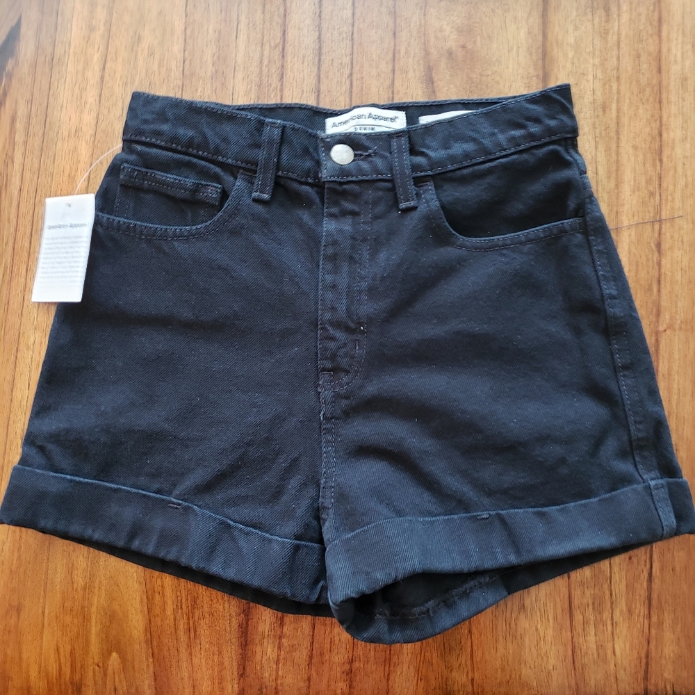 American Apparel High-waisted Denim Shorts